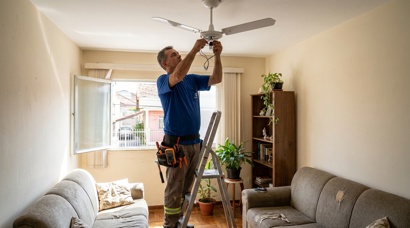 Montagem de Ventilador em Franca‑SP